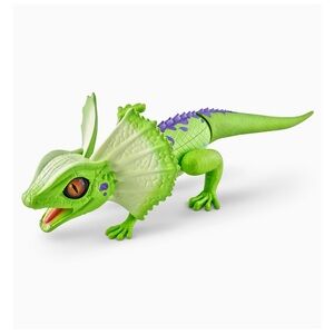 Zuru Robo Alive Frilled Neck Light Up Running Lizard - Green - Loose